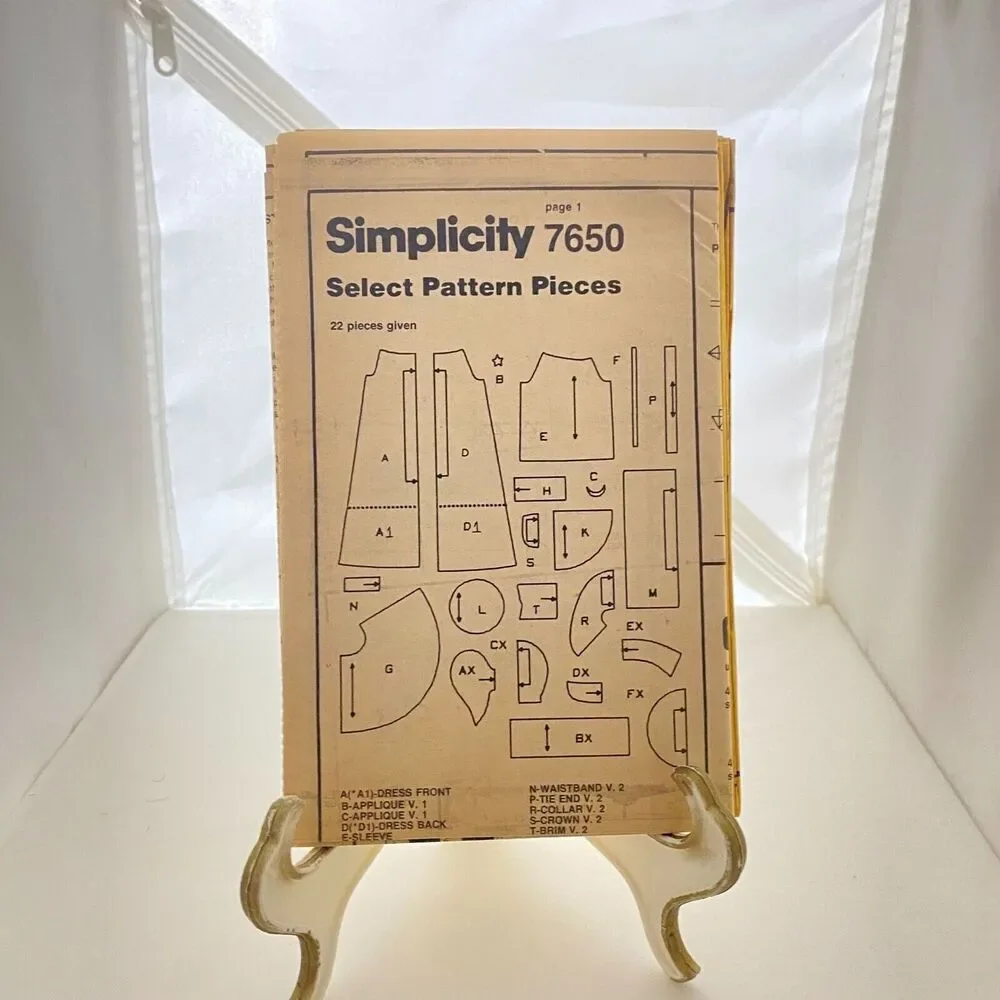 #7650 Simplicity Misses  Girls maid witch angel Costumes Sewing Pattern Size M